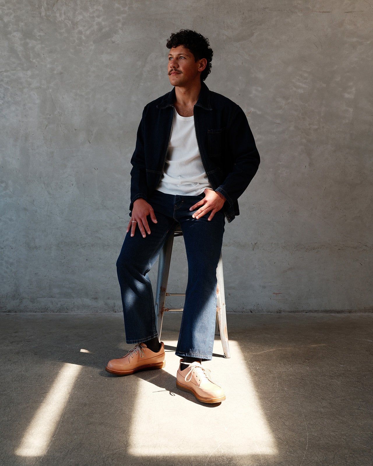 PE1.1 [Laced Low Top Shoe] - Natural