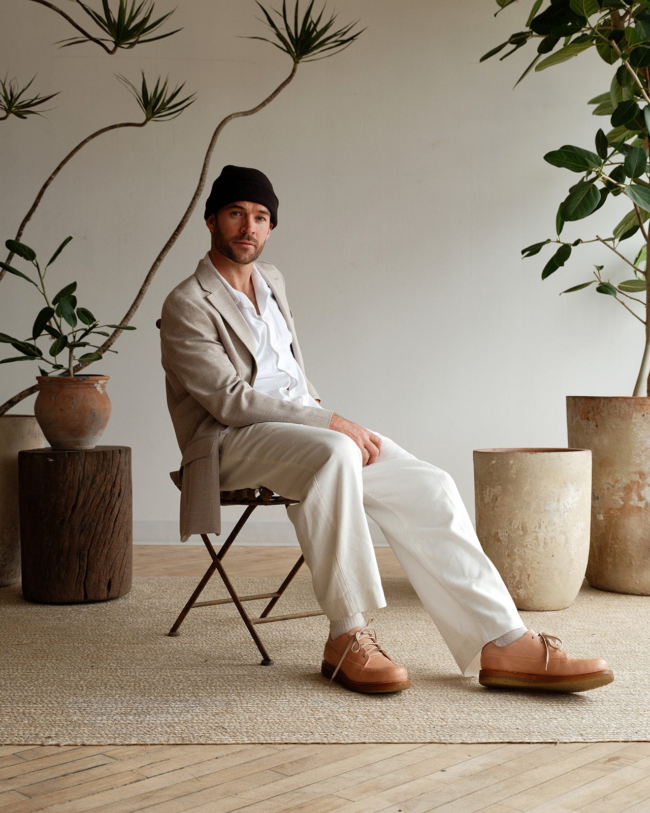 PE1.1 [Laced Low Top Shoe] - Natural